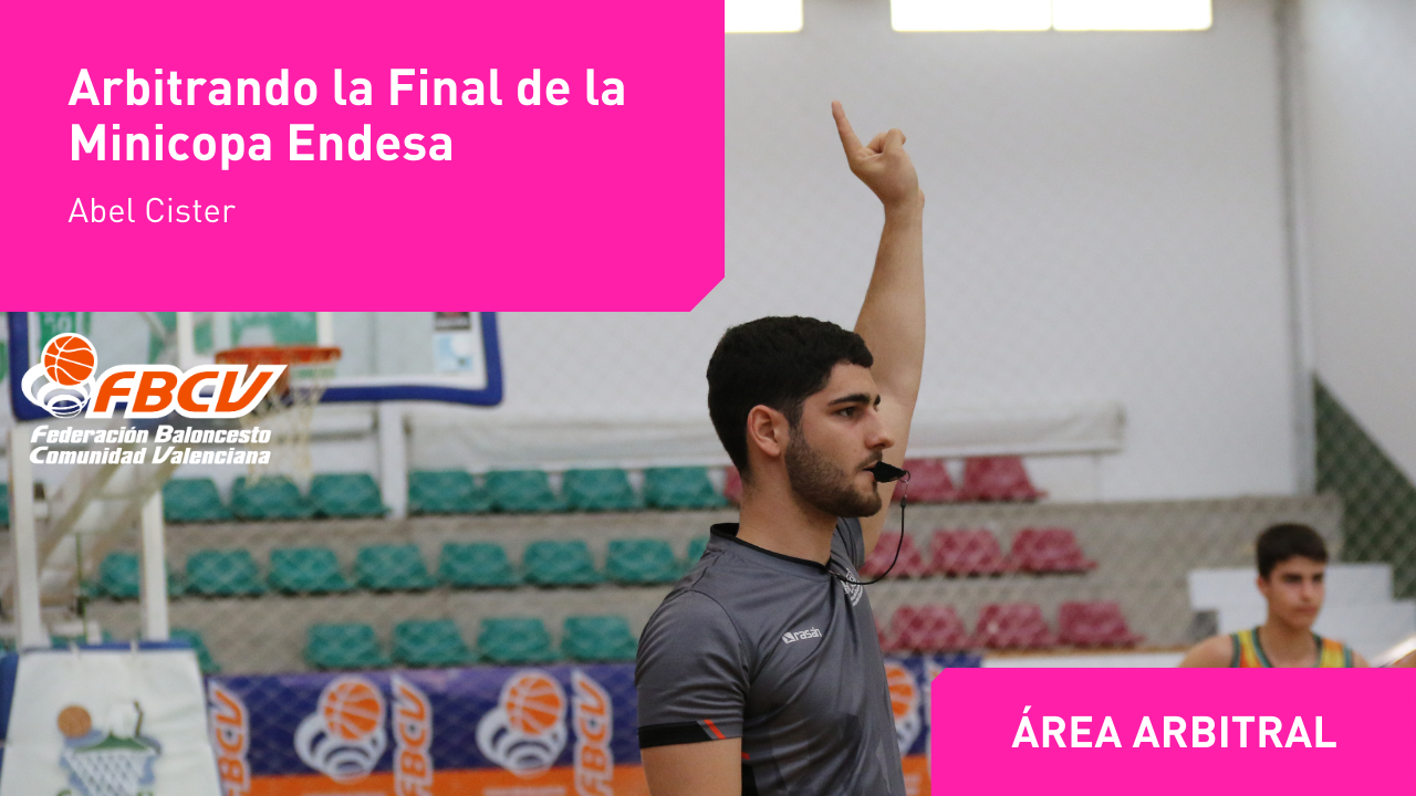 Arbitrando la Final de la Minicopa Endesa. Abel Cister