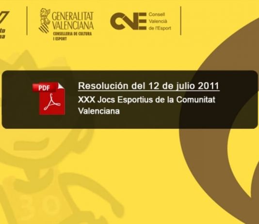 Convocados los XXX Jocs Esportius de la Comunidad Valenciana