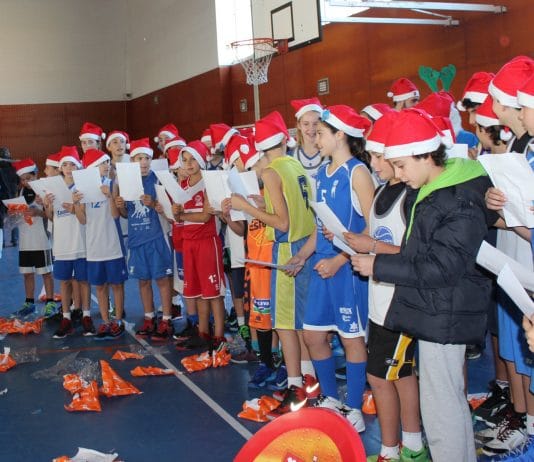 Celebración navideña en el último entrenamiento