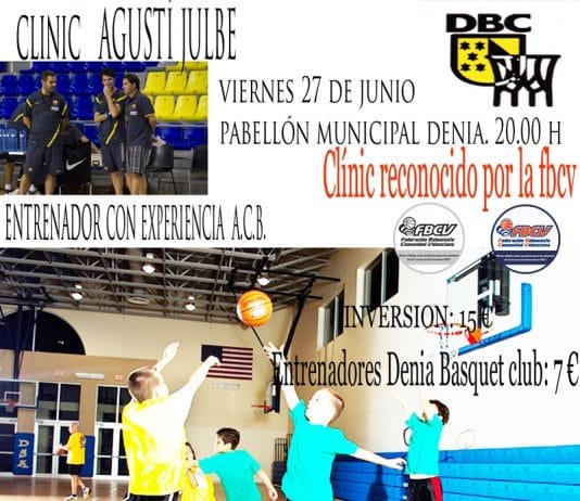 Clínic del Denia Bàsquet con Agustí Julbe