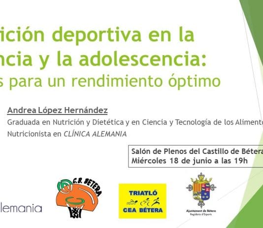 Charla sobre nutrición deportiva en Bétera