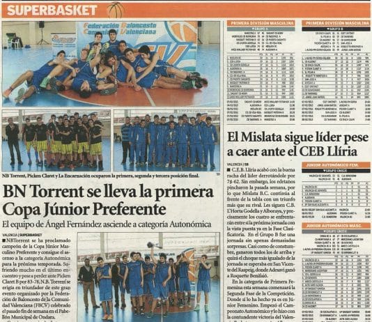Prensa: Copa Junior Preferente