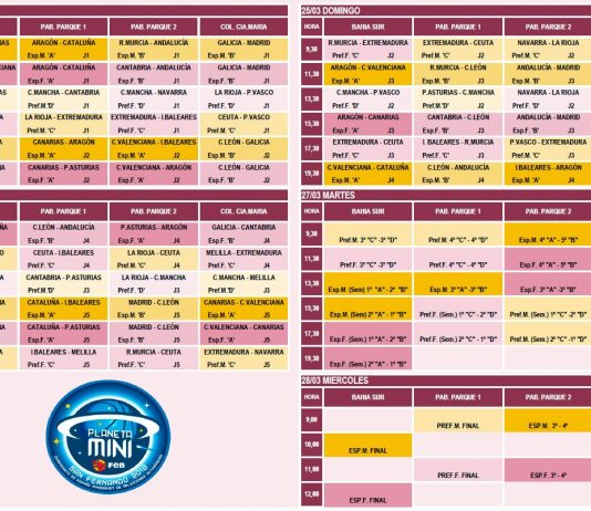 Calendario del Campeonato de España Minibasket