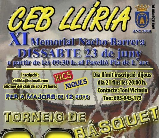 CEB Llíria prepara el XI Memorial Nacho Barrera