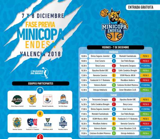 Grupos y horarios Minicopa Endesa