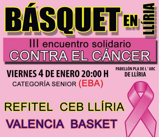 Llíria celebrará su III Encuentro solidario contra el cáncer
