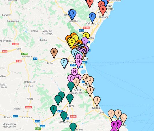 Distribución de grupos Alevín y Benjamín
