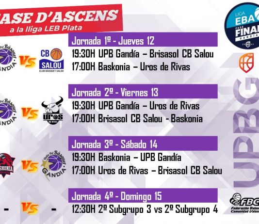 Horaris Fase Final Lliga EBA