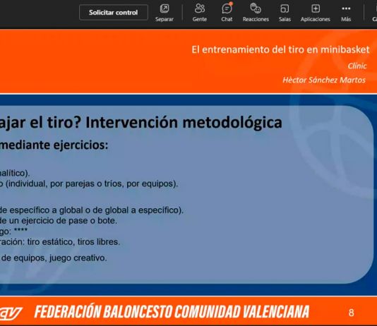 Héctor Sánchez va mostrar com ensenyar el tir en minibasket