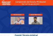 Nuria Aracil i Javier Belmonte arbitraran en el Campionat Mini