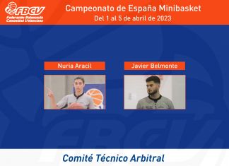 Nuria Aracil i Javier Belmonte arbitraran en el Campionat Mini
