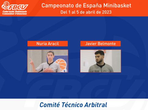 Nuria Aracil i Javier Belmonte arbitraran en el Campionat Mini