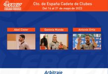 Àrbitres FBCV al Campionat d'Espanya Cadet