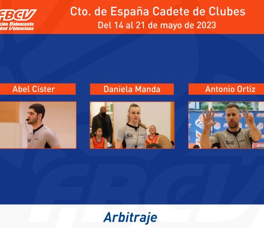 Àrbitres FBCV al Campionat d'Espanya Cadet