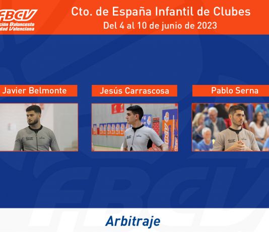 Àrbitres FBCV al Campionat d'Espanya Infantil