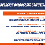 Horarios Senior Y Junior Femenino