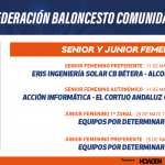 Horarios Senior Y Junior Femenino