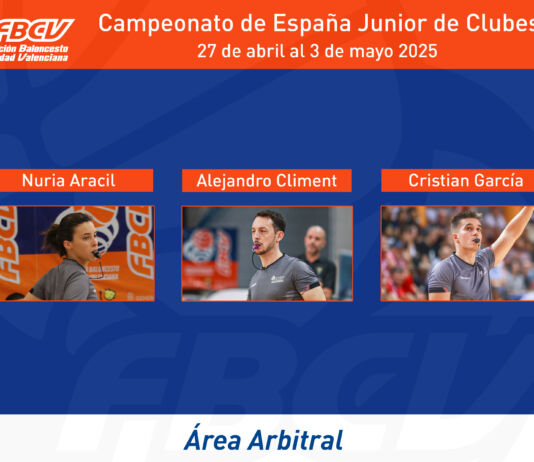Àrbitres FBCV en el Campionat d'Espanya Júnior