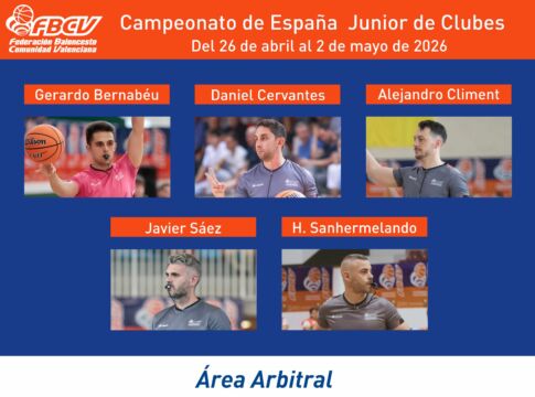 Àrbitres FBCV en el Campionat d'Espanya Júnior de Clubs