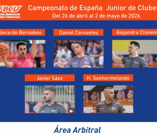 Àrbitres FBCV en el Campionat d'Espanya Júnior de Clubs