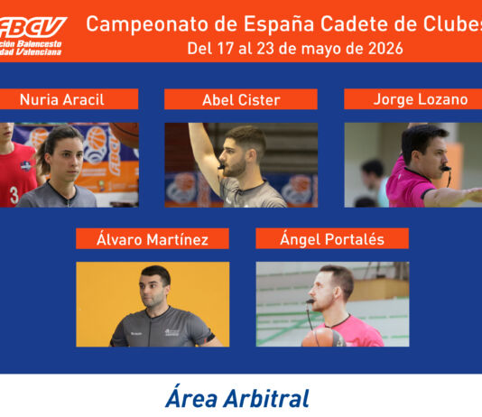 Àrbitres FBCV en el Campionat d'Espanya Cadet de Clubs