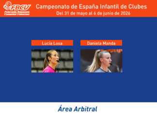 Lucía Losa i Daniela Manda arbitren el Campionat d'Espanya Infantil