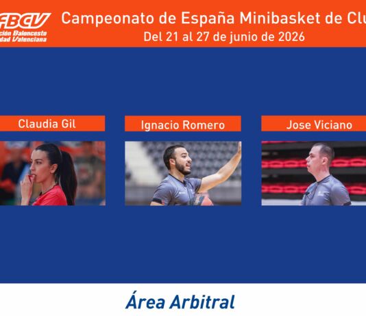 Árbitros FBCV en el Cto. de España Mini de Clubes